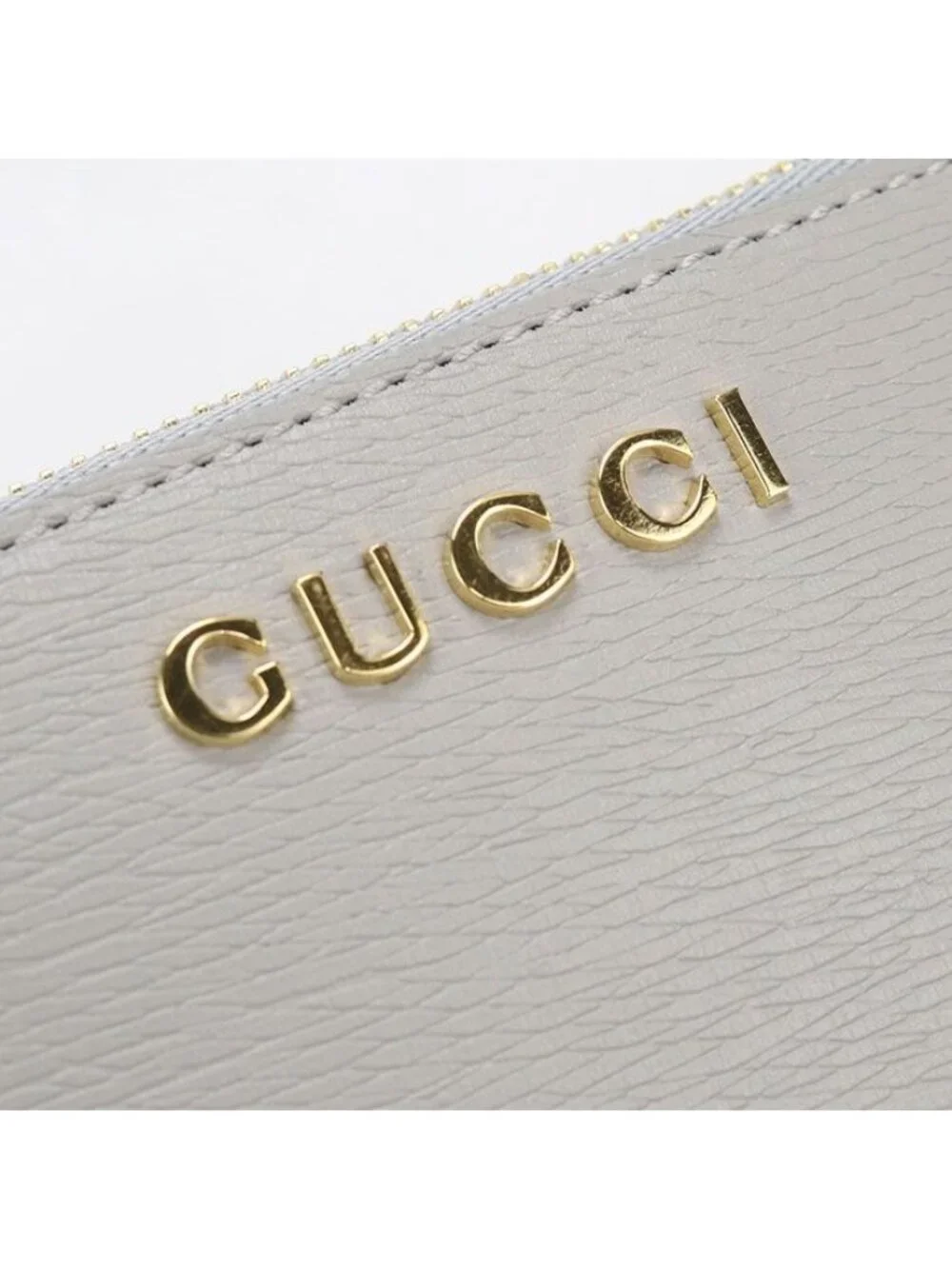 Gucci Zip Key Case Script Coin Purse Leather - Picture 4 of 6